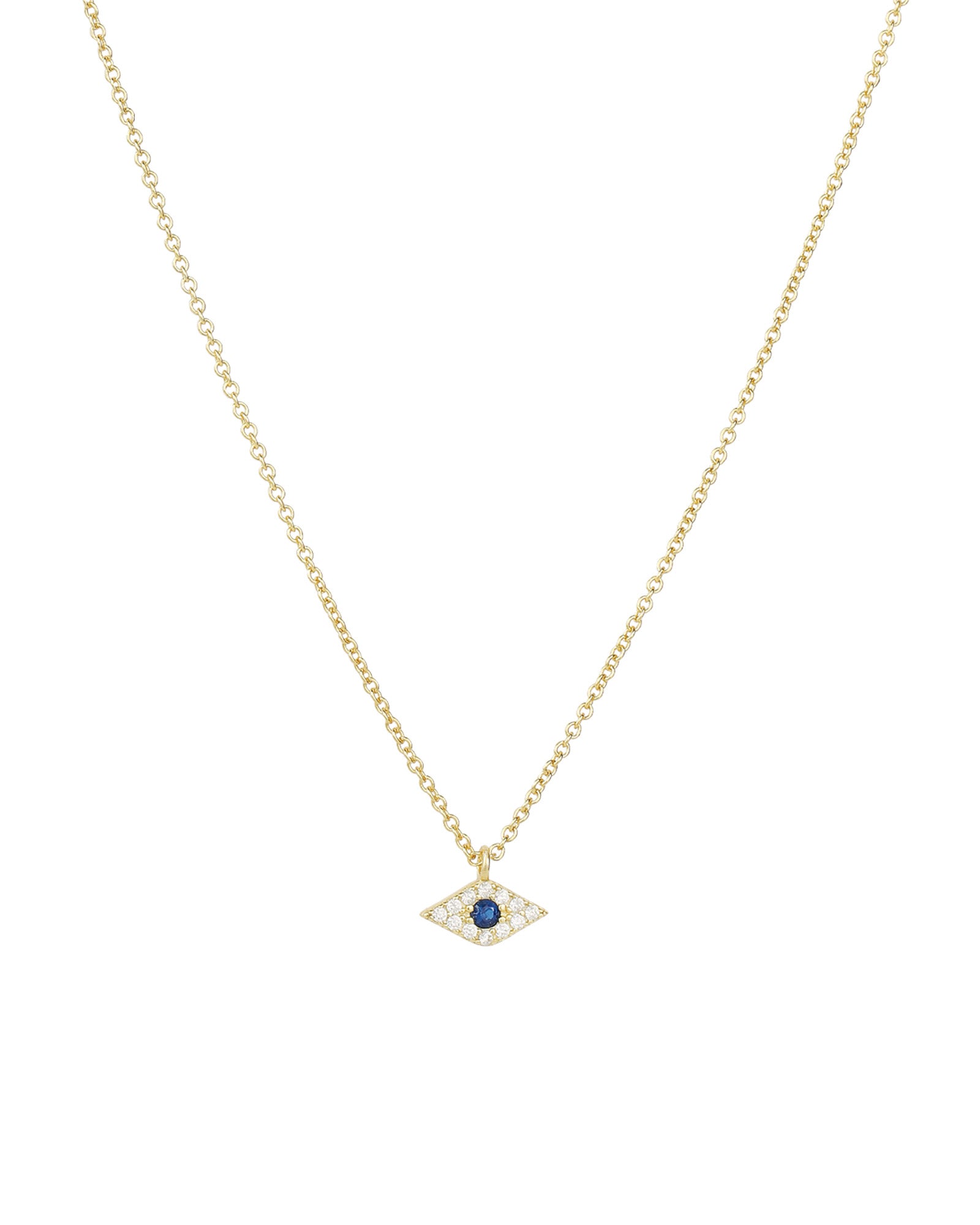 Quiet Icon-Small Evil Eye CZ Necklace-Necklaces-Blue Ruby Jewellery-Vancouver Canada