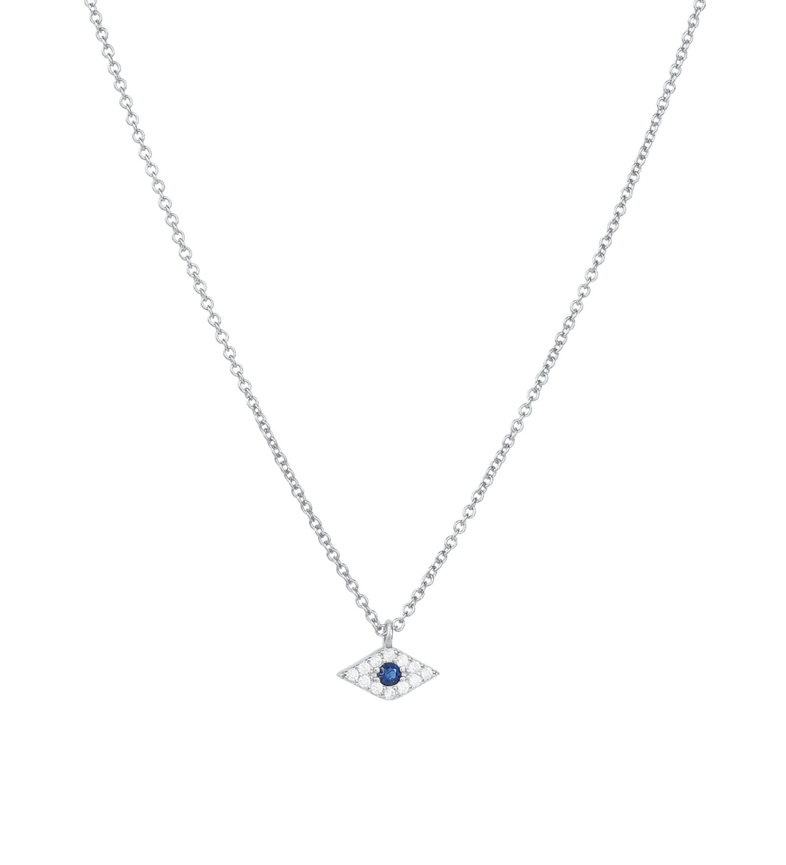 Quiet Icon-Small Evil Eye CZ Necklace-Necklaces-Blue Ruby Jewellery-Vancouver Canada