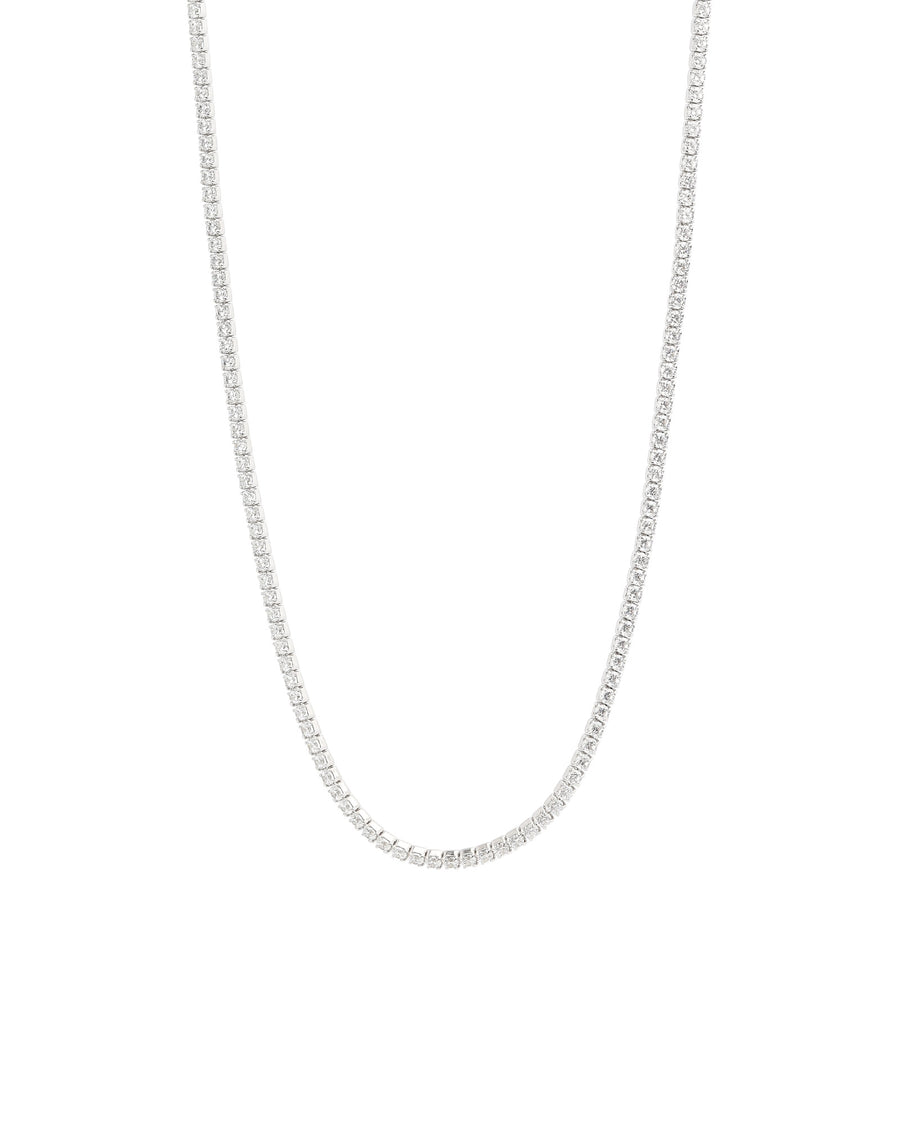 CZ Tennis Necklace Sterling Silver, Cubic Zirconia