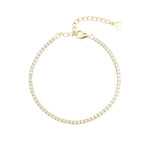 CZ Tennis Bracelet | 2mm Rhodium Plated Sterling Silver, Cubic Zirconia