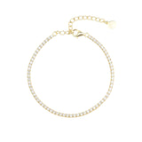 CZ Tennis Bracelet | 2mm Rhodium Plated Sterling Silver, Cubic Zirconia