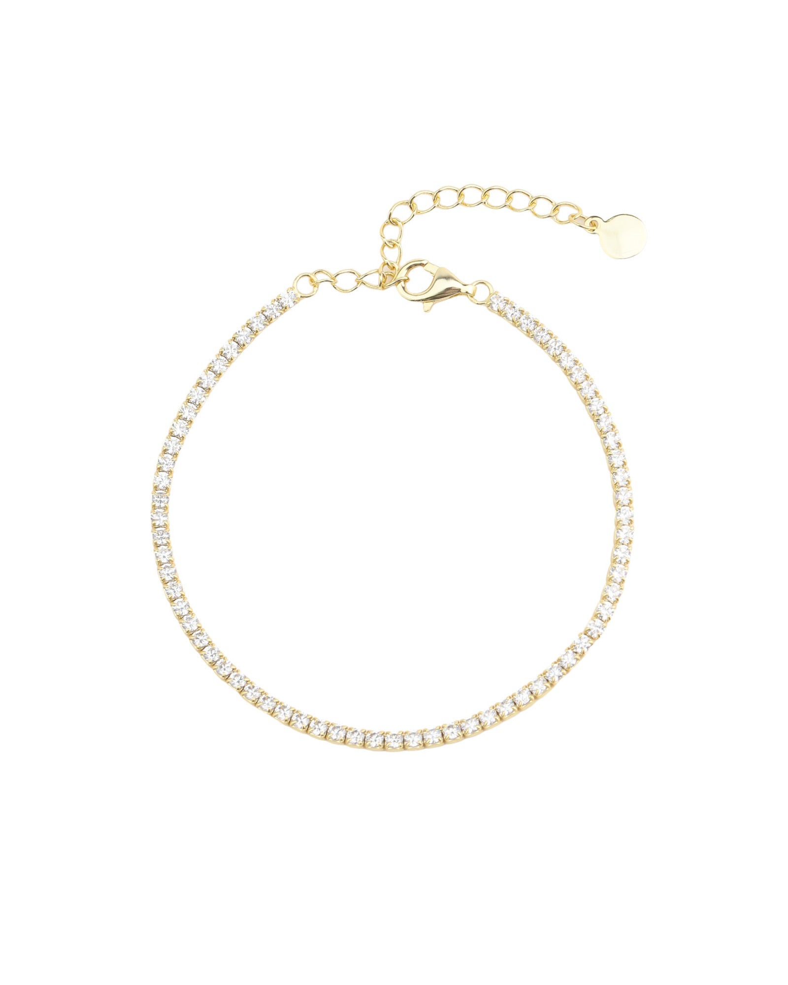 CZ Tennis Bracelet | 2mm Rhodium Plated Sterling Silver, Cubic Zirconia