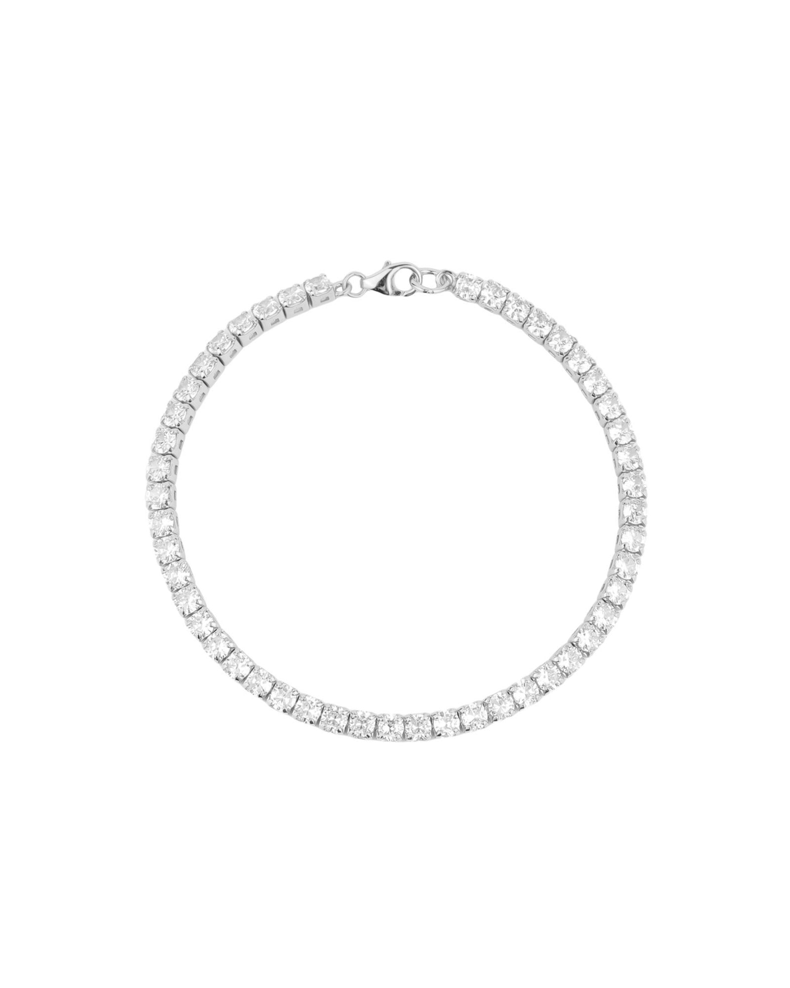 Quiet Icon-CZ Tennis Bracelet-Bracelets-Rhodium Plated Sterling Silver, Cubic Zirconia-Blue Ruby Jewellery-Vancouver Canada