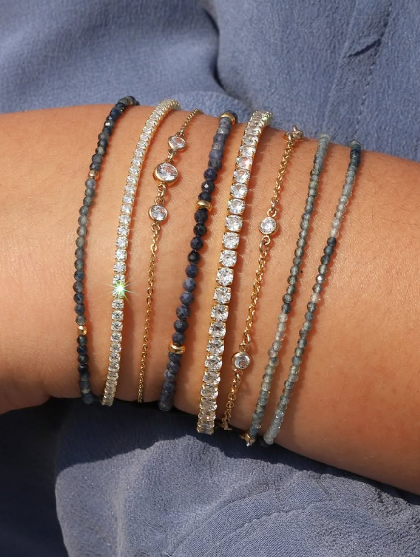 Quiet Icon-CZ Tennis Bracelet-Bracelets-Blue Ruby Jewellery-Vancouver Canada