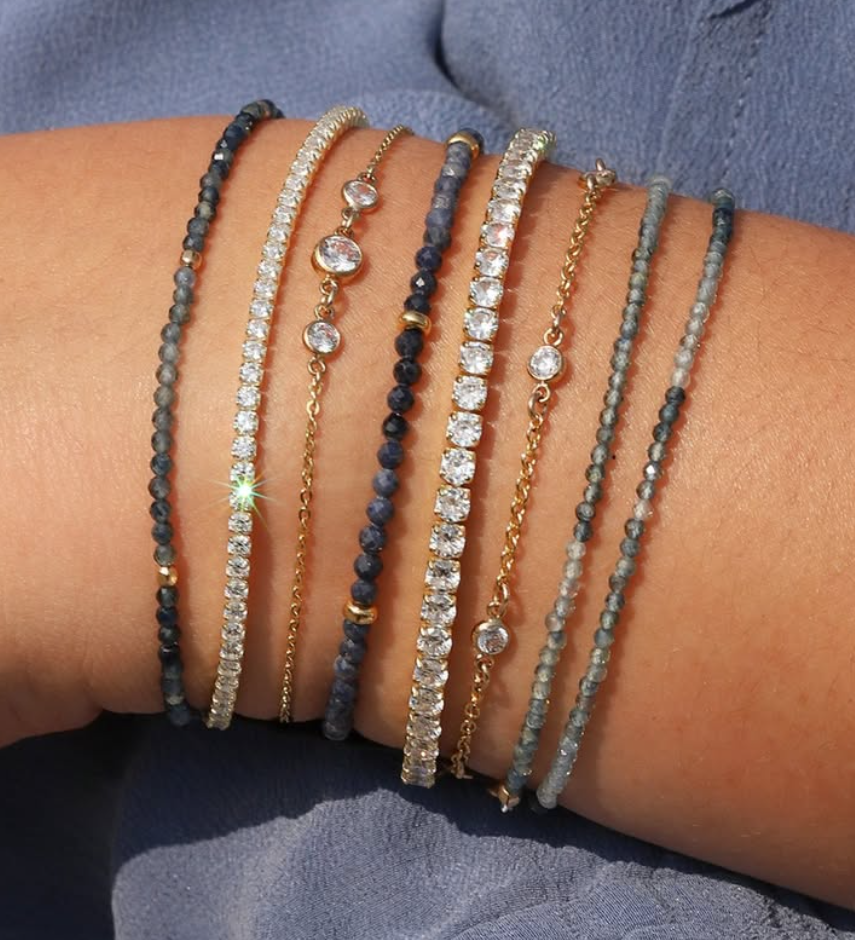 Quiet Icon-CZ Tennis Bracelet-Bracelets-Blue Ruby Jewellery-Vancouver Canada