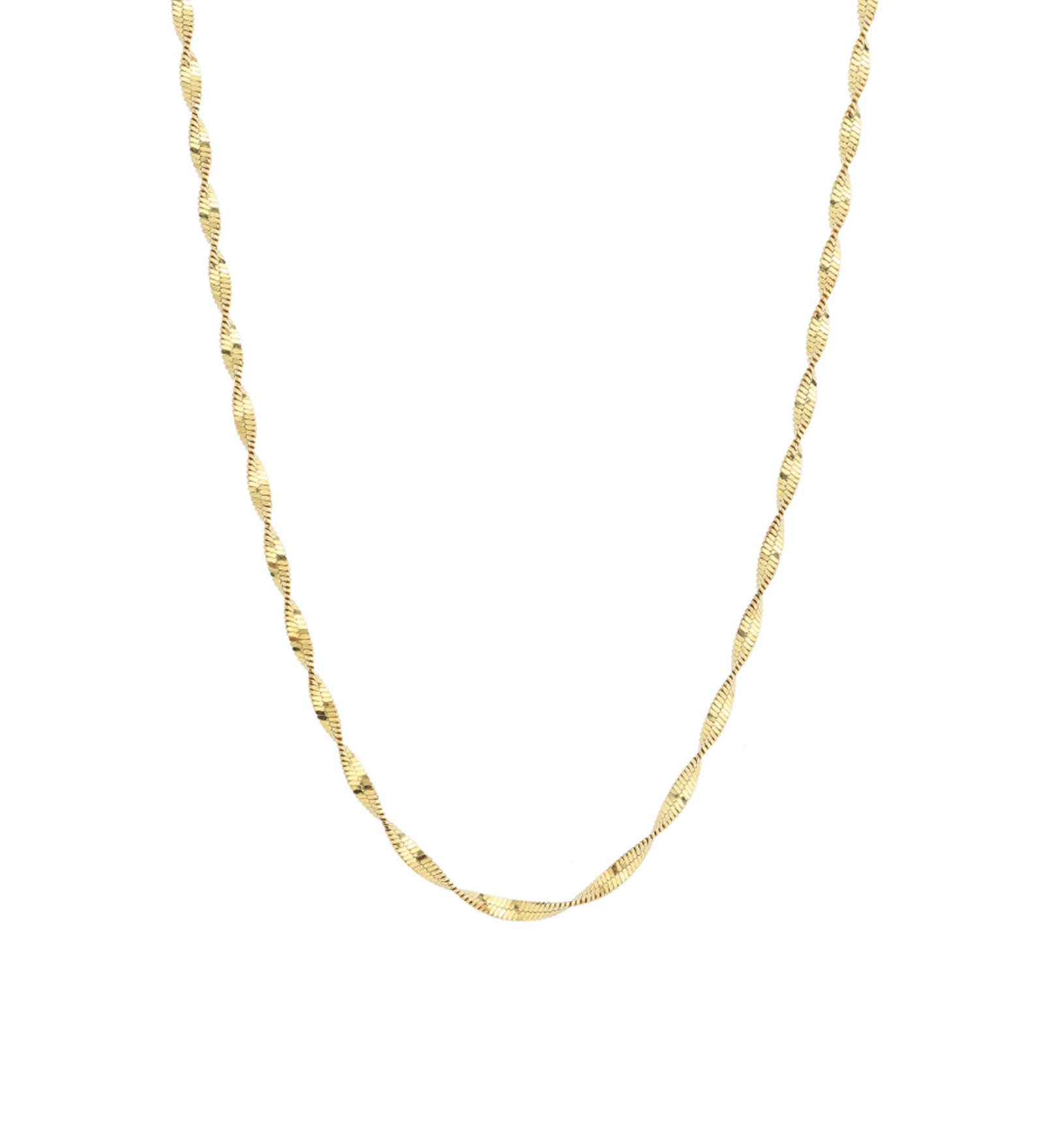 Quiet Icon-Twist Chain Necklace-Necklaces-14k Gold Vermeil-Blue Ruby Jewellery-Vancouver Canada
