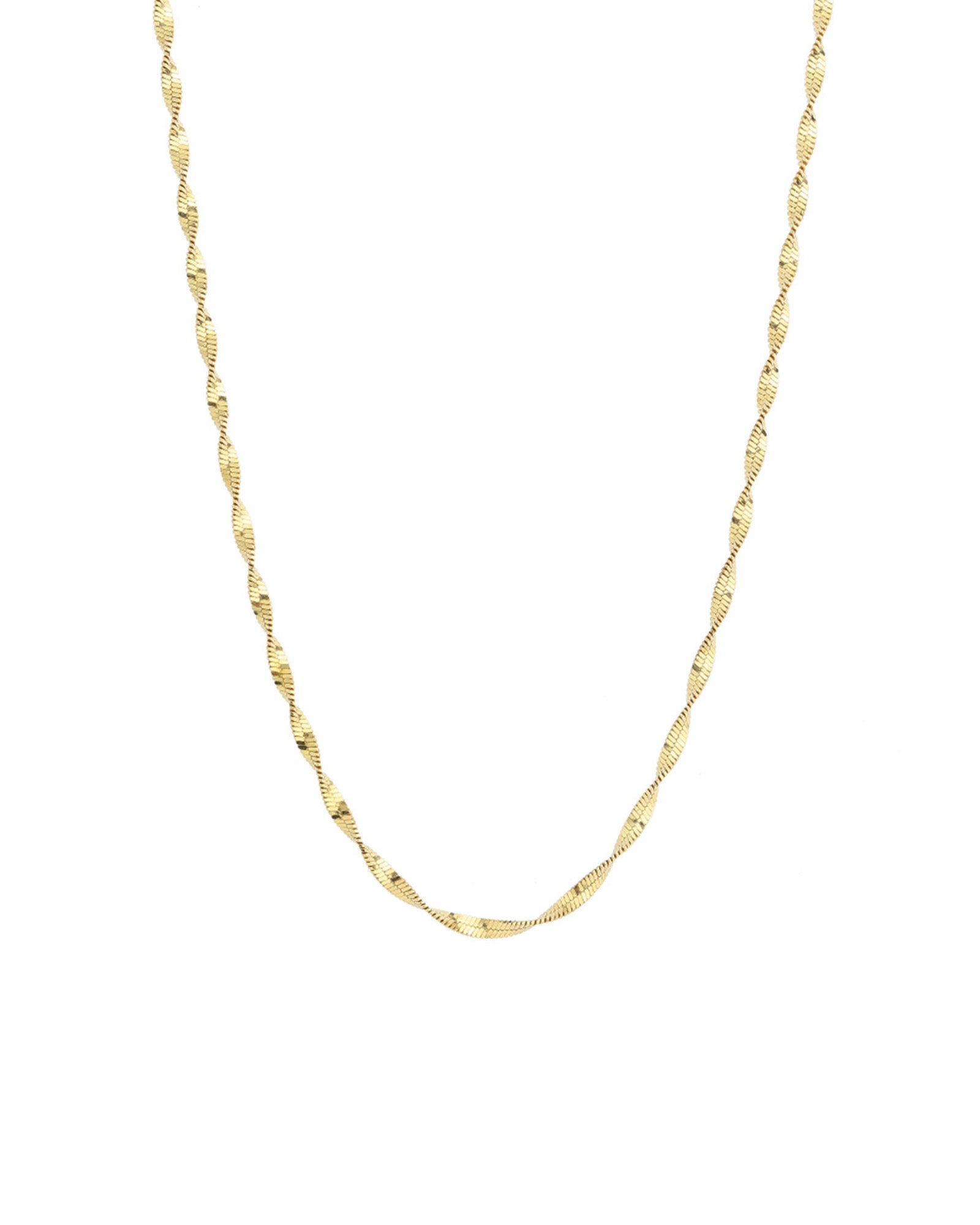 Quiet Icon-Twist Chain Necklace-Necklaces-14k Gold Vermeil-Blue Ruby Jewellery-Vancouver Canada
