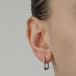 Quiet Icon-Oval Huggies | 15mm-Earrings-Blue Ruby Jewellery-Vancouver Canada