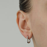 Quiet Icon-Oval Huggies | 15mm-Earrings-Blue Ruby Jewellery-Vancouver Canada