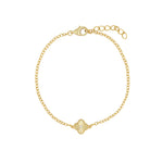 Quiet Icon-Clover Single CZ Bracelet-Bracelets-Blue Ruby Jewellery-Vancouver Canada