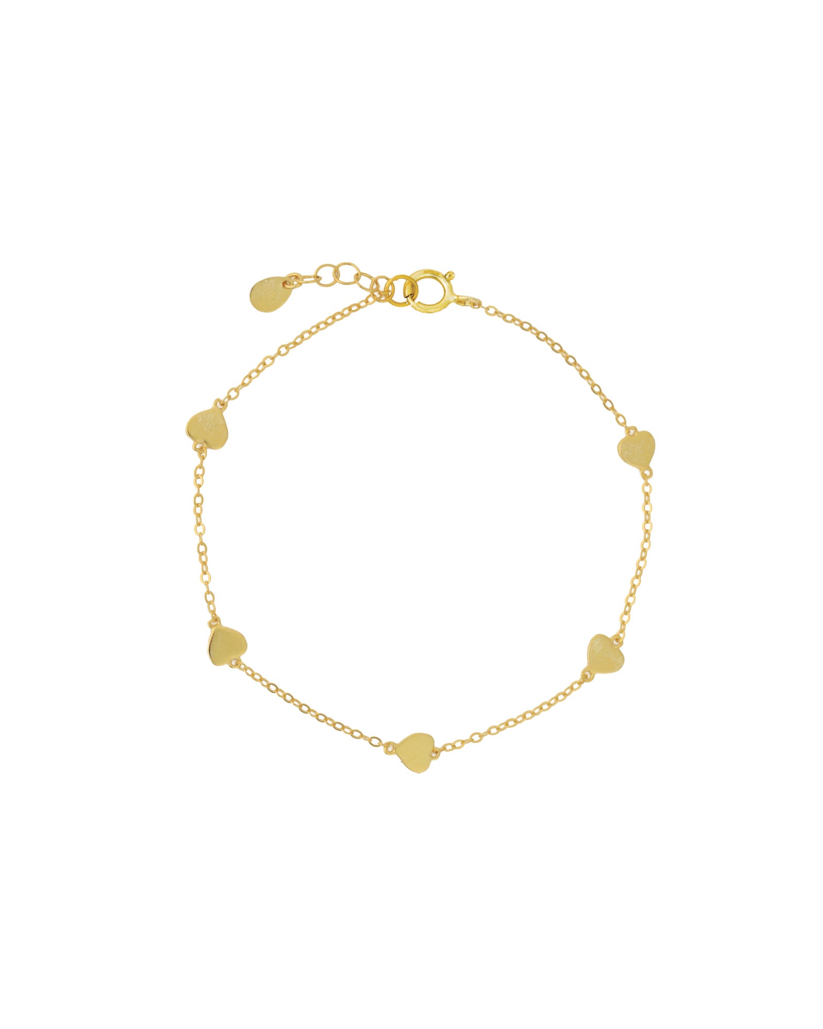 Quiet Icon-Four Heart Bracelet-Bracelets-14k Gold Vermeil-Blue Ruby Jewellery-Vancouver Canada