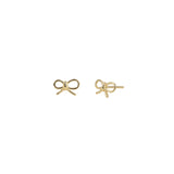 Tiny Bow Studs 14k Gold Vermeil
