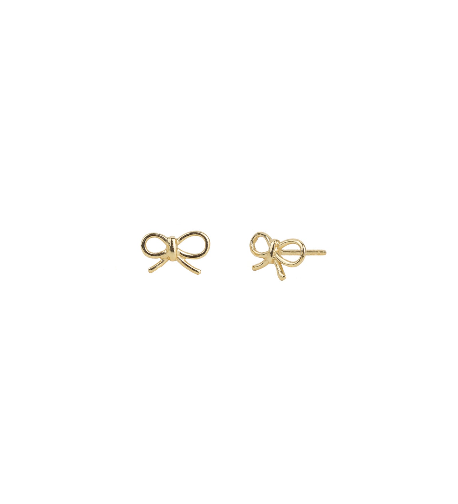 Tiny Bow Studs 14k Gold Vermeil