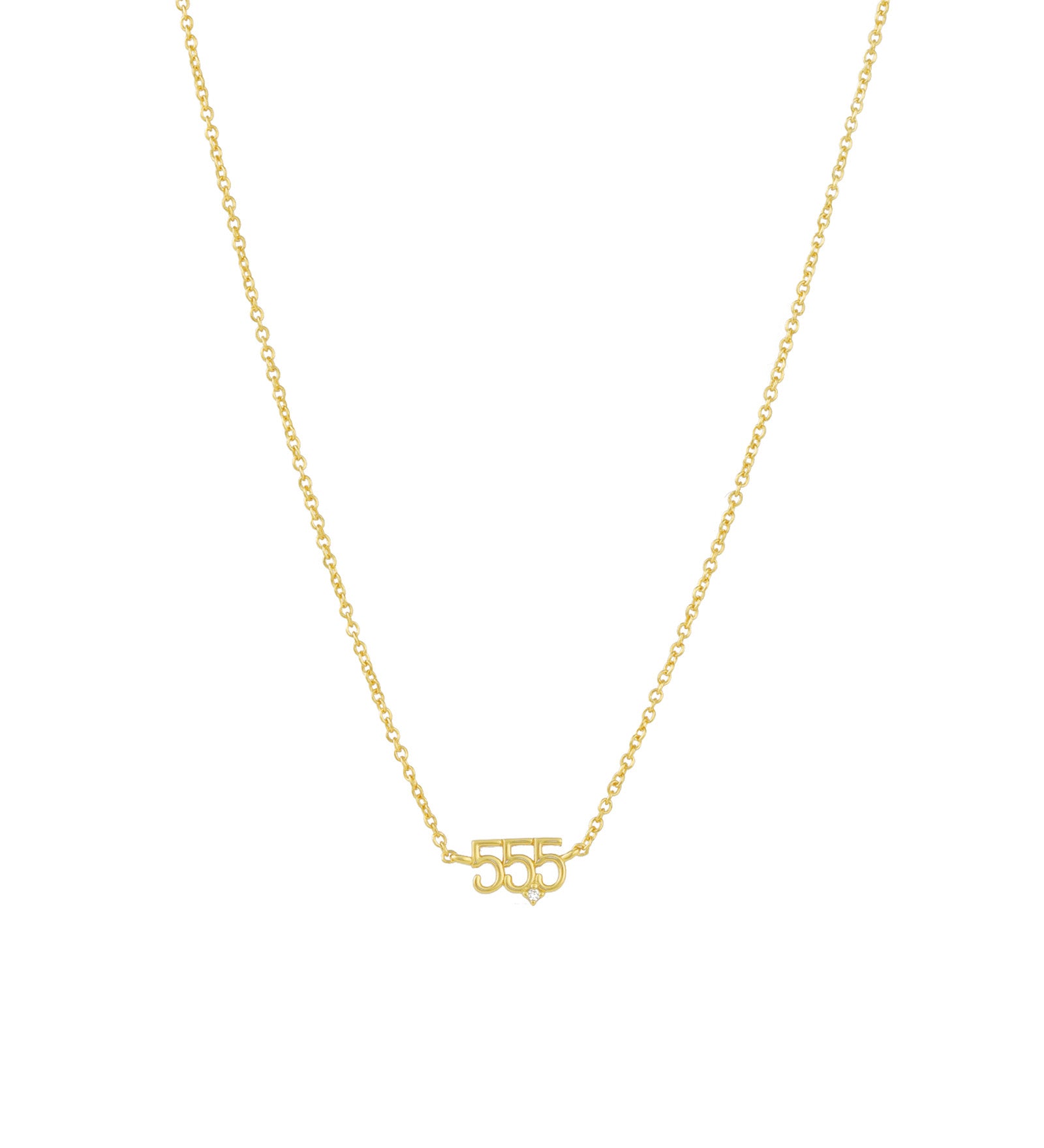Angel #555 Necklace 14k Gold Vermeil
