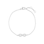 Quiet Icon-Infinity Pavé CZ Bracelet-Bracelets-Rhodium Plated Sterling Silver, Cubic Zirconia-Blue Ruby Jewellery-Vancouver Canada