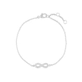 Quiet Icon-Infinity Pavé CZ Bracelet-Bracelets-Rhodium Plated Sterling Silver, Cubic Zirconia-Blue Ruby Jewellery-Vancouver Canada