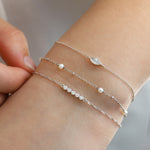 Quiet Icon-Pearl Ball Chain Bracelet-Bracelets-Blue Ruby Jewellery-Vancouver Canada