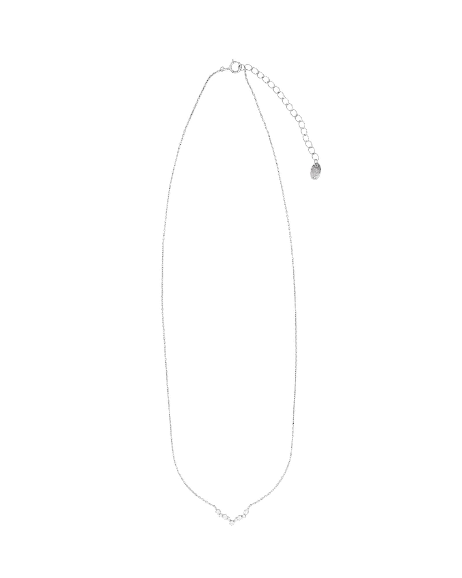 Quiet Icon-Curved CZ Stars Necklace-Necklaces-Blue Ruby Jewellery-Vancouver Canada