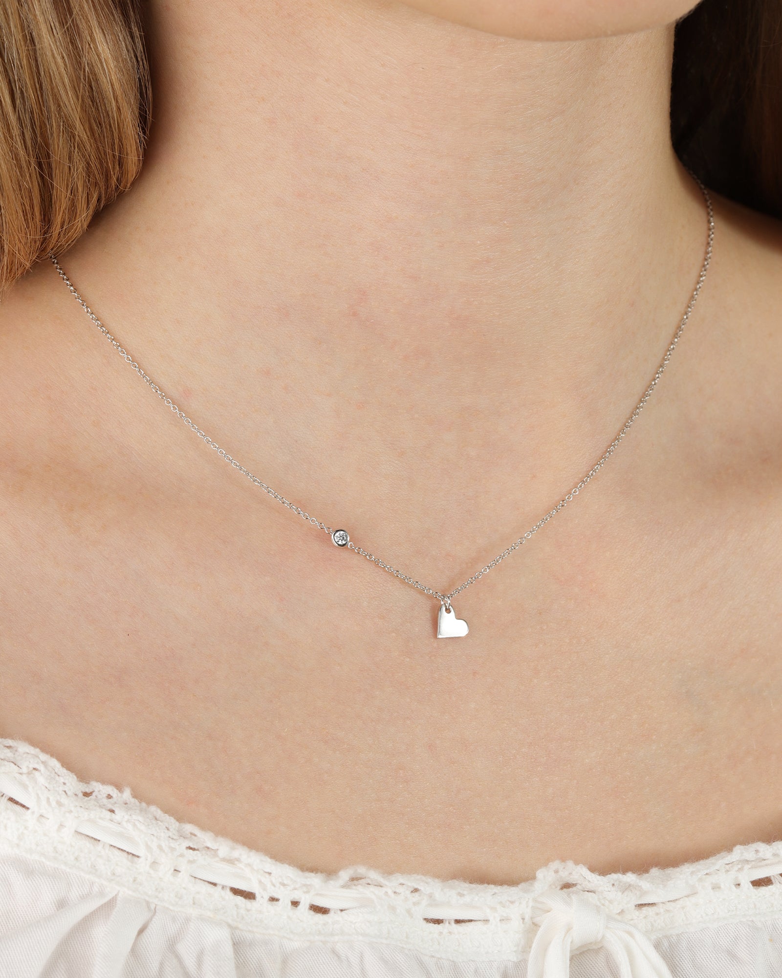 Quiet Icon-Drop Heart Necklace-Necklaces-Blue Ruby Jewellery-Vancouver Canada