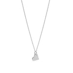 Drop Heart Necklace Sterling Silver, Cubic Zirconia