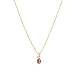 Quiet Icon-Marquise CZ Necklace-Necklaces-14k Gold Vermeil, Cubic Zirconia-Blue Ruby Jewellery-Vancouver Canada