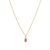 Quiet Icon-Marquise CZ Necklace-Necklaces-14k Gold Vermeil, Cubic Zirconia-Blue Ruby Jewellery-Vancouver Canada