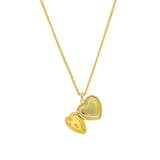 Quiet Icon-Heart Starburst Single CZ Locket-Necklaces-Blue Ruby Jewellery-Vancouver Canada