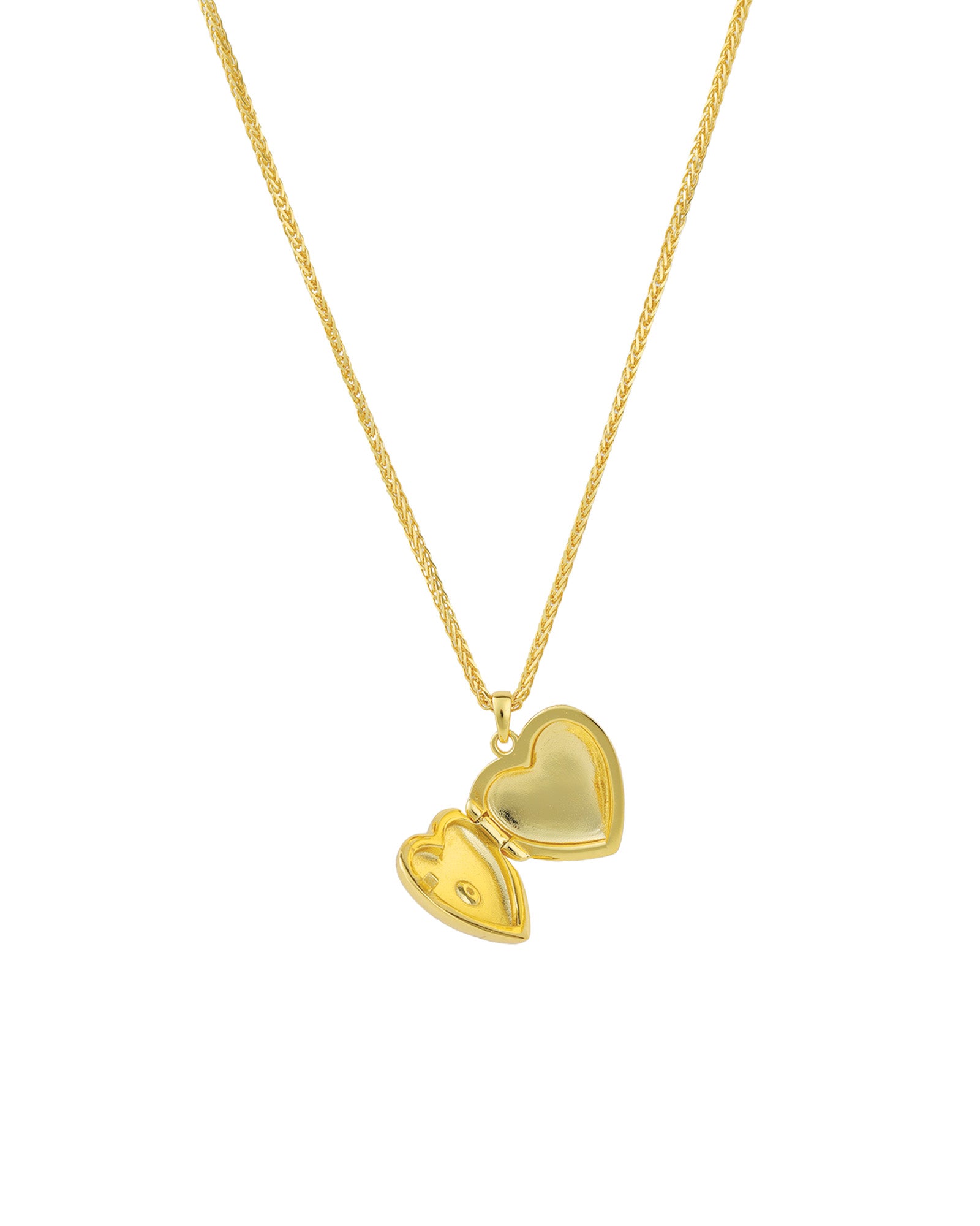 Quiet Icon-Heart Starburst Single CZ Locket-Necklaces-Blue Ruby Jewellery-Vancouver Canada