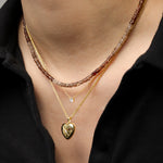 Quiet Icon-Heart Starburst Single CZ Locket-Necklaces-Blue Ruby Jewellery-Vancouver Canada