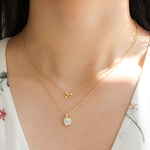 Quiet Icon-Bow Ribbon Necklace-Necklaces-Blue Ruby Jewellery-Vancouver Canada