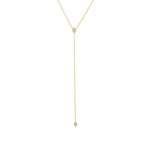 Quiet Icon-Teardrop Pavé Y Necklace-Necklaces-14k Gold Vermeil, Cubic Zirconia-Blue Ruby Jewellery-Vancouver Canada