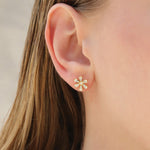 Quiet Icon-Daisy CZ Studs-Earrings-Blue Ruby Jewellery-Vancouver Canada