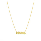 Quiet Icon-Mama Block Necklace-Necklaces-14k Gold Vermeil-Blue Ruby Jewellery-Vancouver Canada