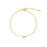 Quiet Icon-Bow Ribbon Bracelet-Bracelets-14k Gold Vermeil-Blue Ruby Jewellery-Vancouver Canada