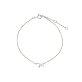 Quiet Icon-Bow Ribbon Bracelet-Bracelets-Rhodium Plated Sterling Silver-Blue Ruby Jewellery-Vancouver Canada