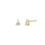Quiet Icon-Teardrop CZ Studs-Earrings-14k Gold Vermeil, Cubic Zirconia-Blue Ruby Jewellery-Vancouver Canada