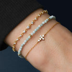 Quiet Icon-Cross CZ Bracelet-Bracelets-Blue Ruby Jewellery-Vancouver Canada
