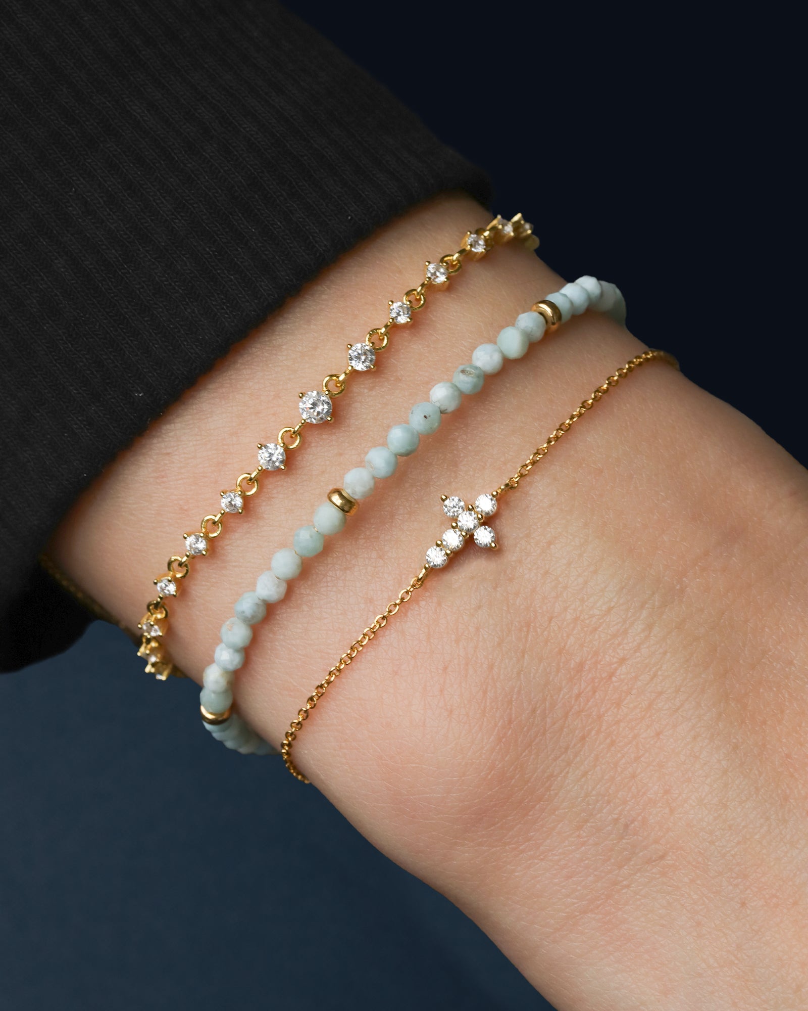 Quiet Icon-Cross CZ Bracelet-Bracelets-Blue Ruby Jewellery-Vancouver Canada