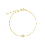 Quiet Icon-Cross CZ Bracelet-Bracelets-14k Gold Vermeil, Cubic Zirconia-Blue Ruby Jewellery-Vancouver Canada