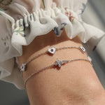 Quiet Icon-Cross CZ Bracelet-Bracelets-Blue Ruby Jewellery-Vancouver Canada