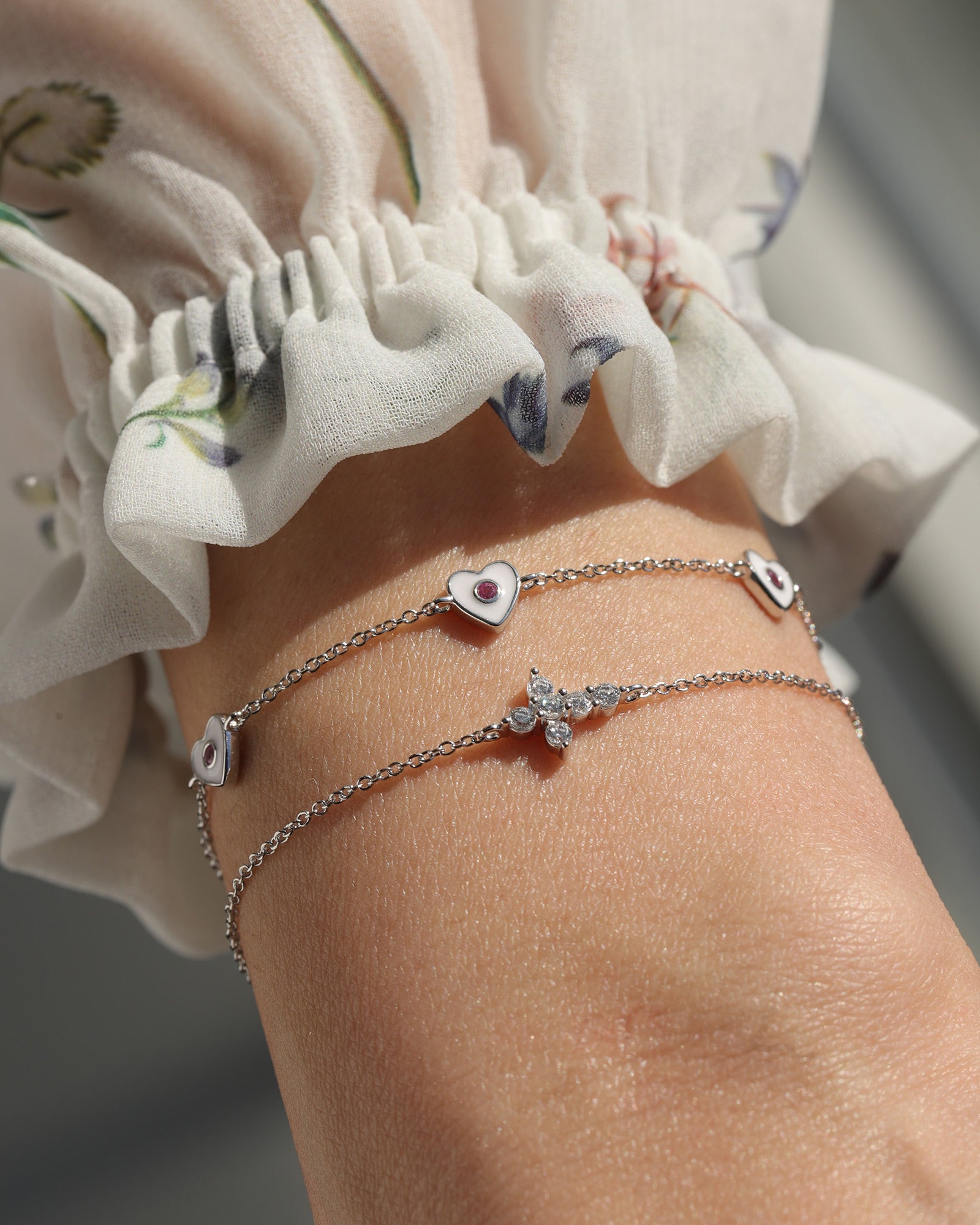 Quiet Icon-Cross CZ Bracelet-Bracelets-Blue Ruby Jewellery-Vancouver Canada