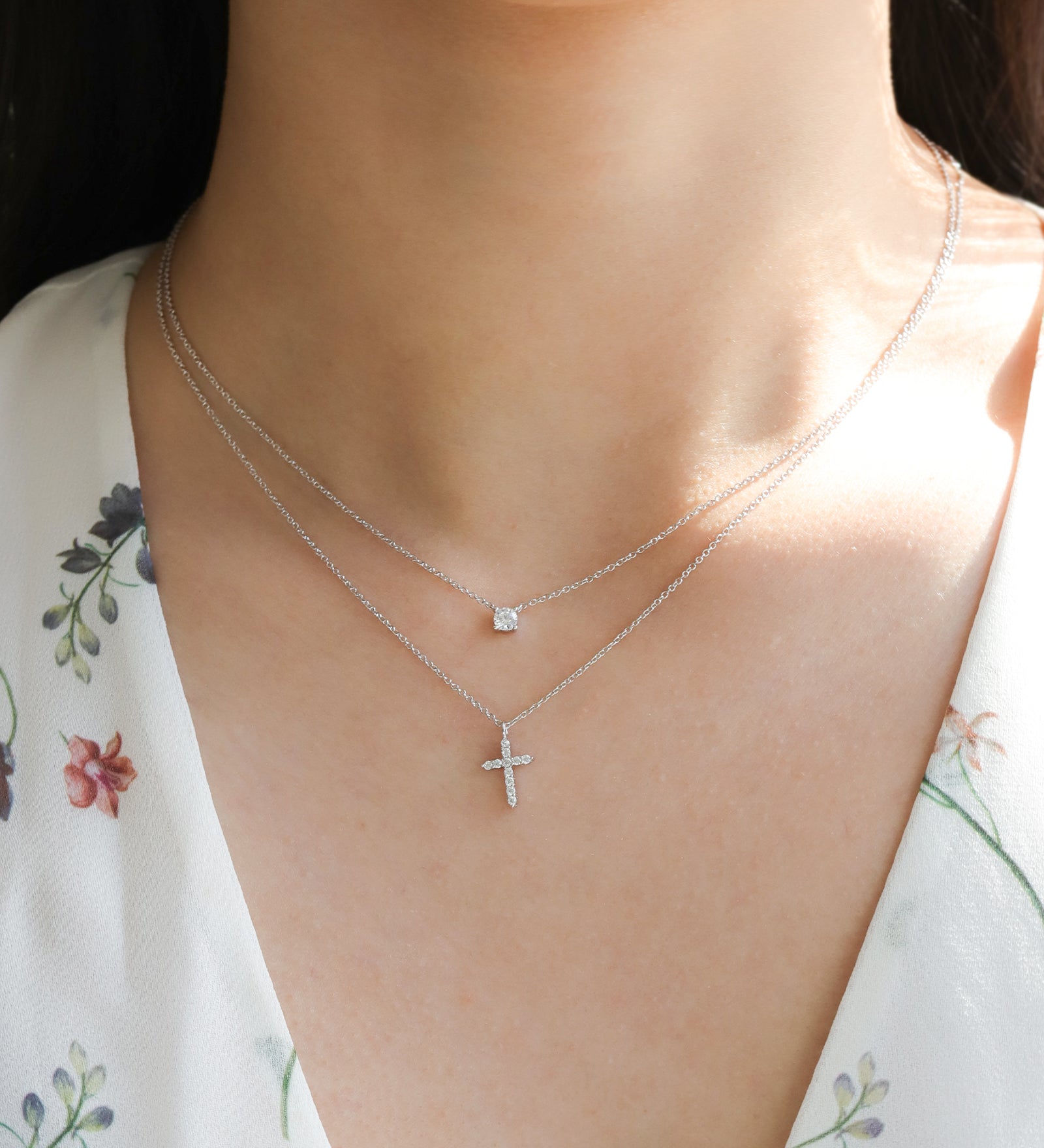 Quiet Icon-Solitaire CZ Necklace-Necklaces-Blue Ruby Jewellery-Vancouver Canada