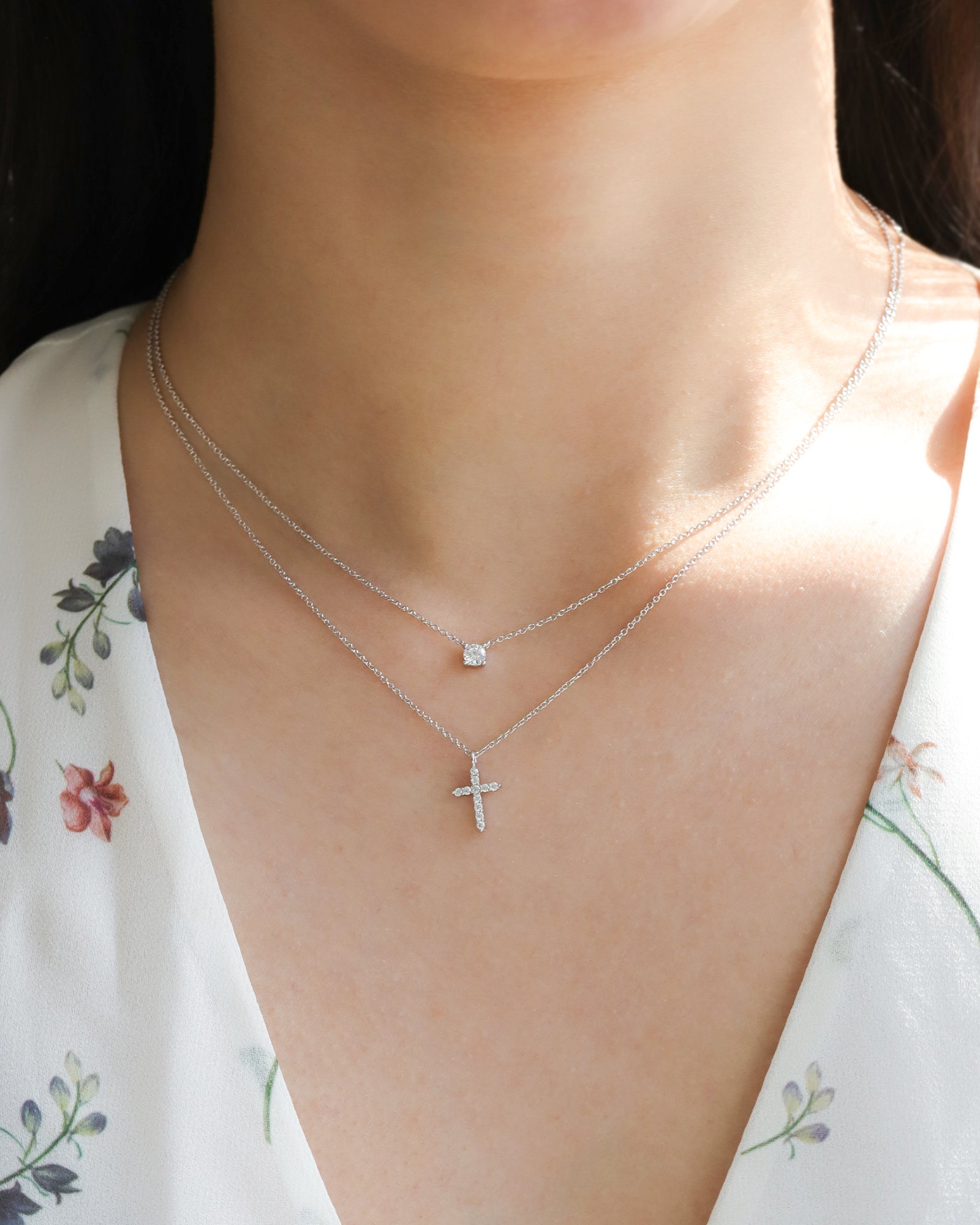 Quiet Icon-Solitaire CZ Necklace-Necklaces-Blue Ruby Jewellery-Vancouver Canada