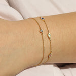 Quiet Icon-Mix Evil Eye CZ Bracelet-Bracelets-Blue Ruby Jewellery-Vancouver Canada