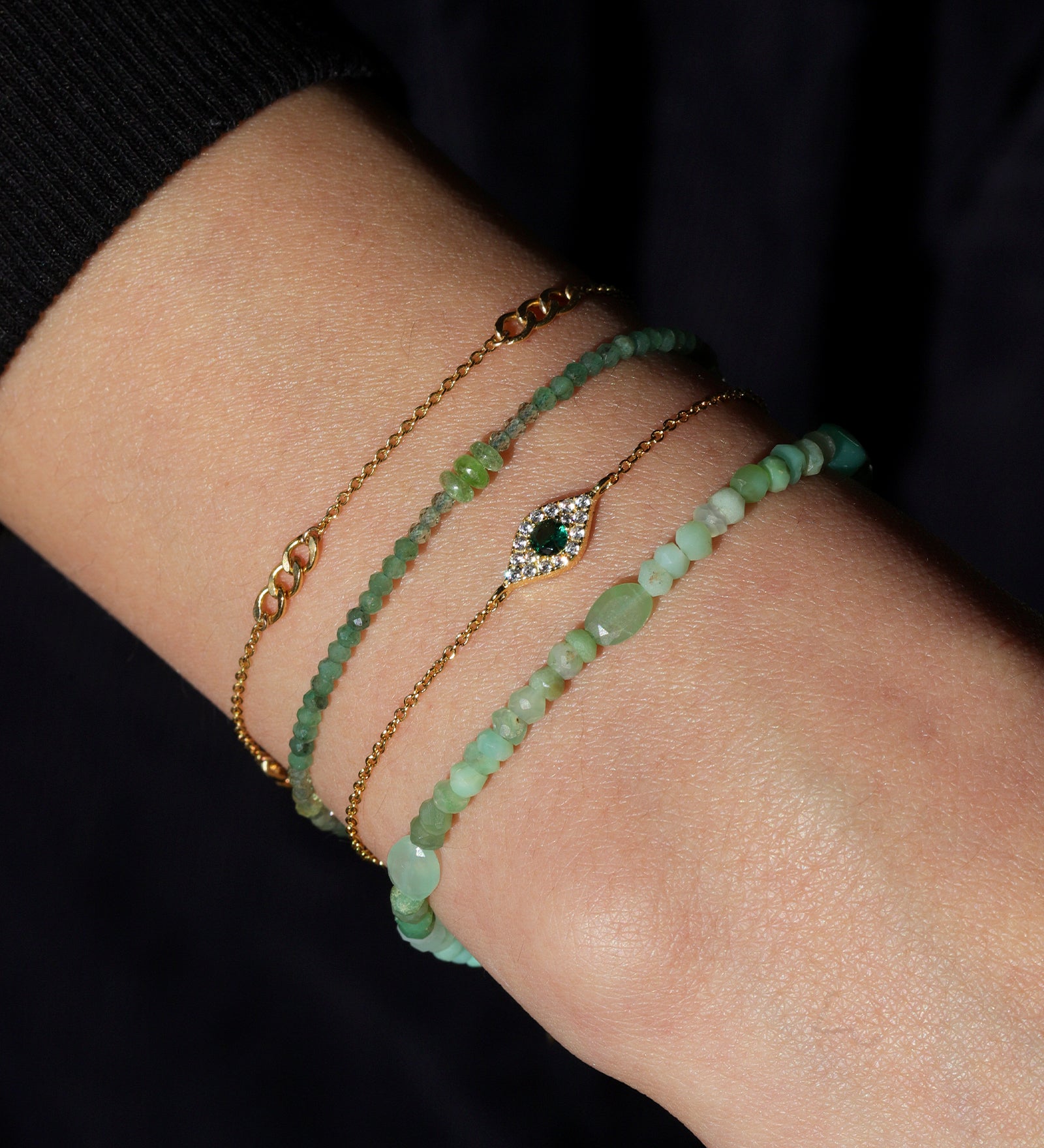 Quiet Icon-Evil Eye CZ Bracelet-Bracelets-Blue Ruby Jewellery-Vancouver Canada