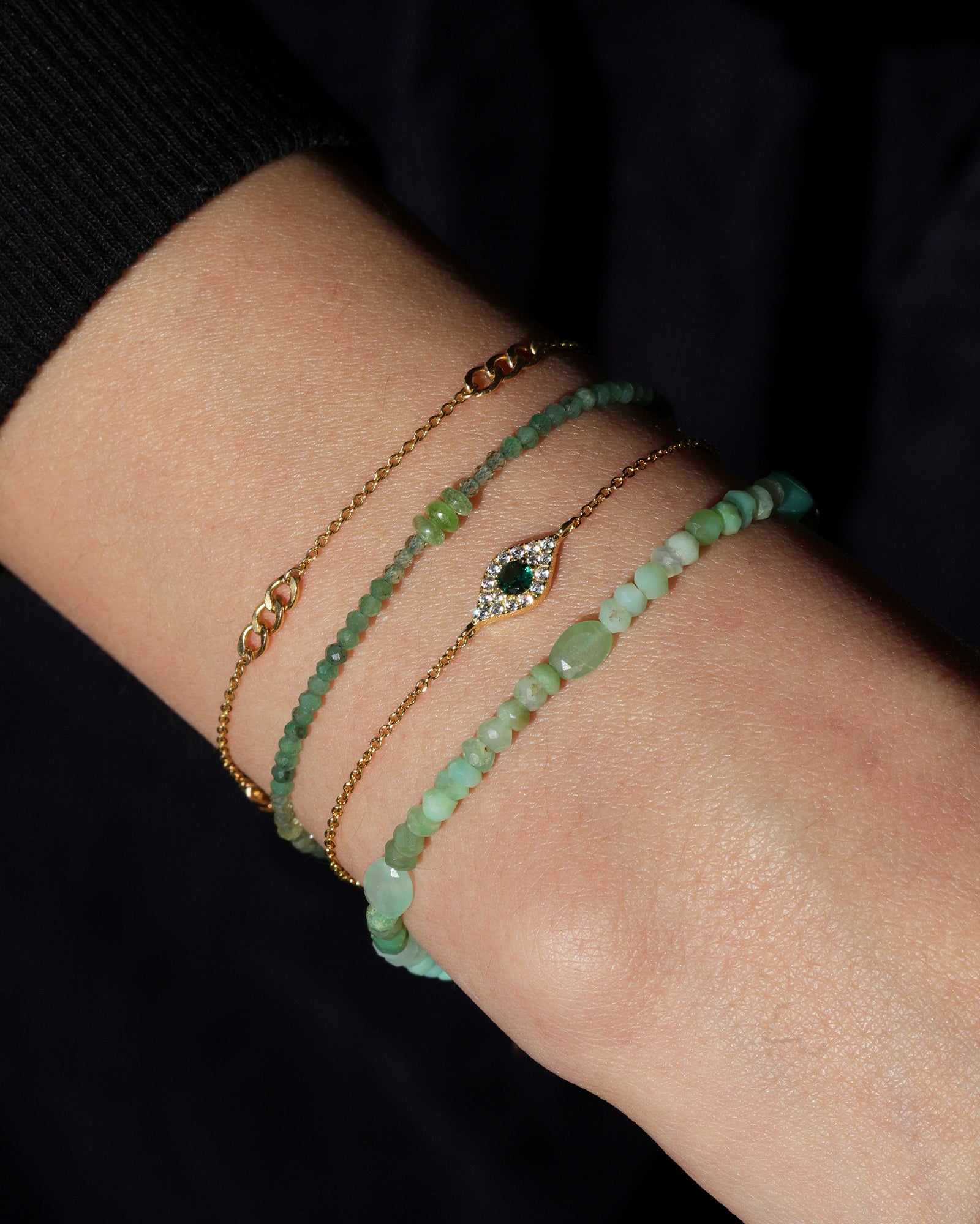 Quiet Icon-Evil Eye CZ Bracelet-Bracelets-Blue Ruby Jewellery-Vancouver Canada