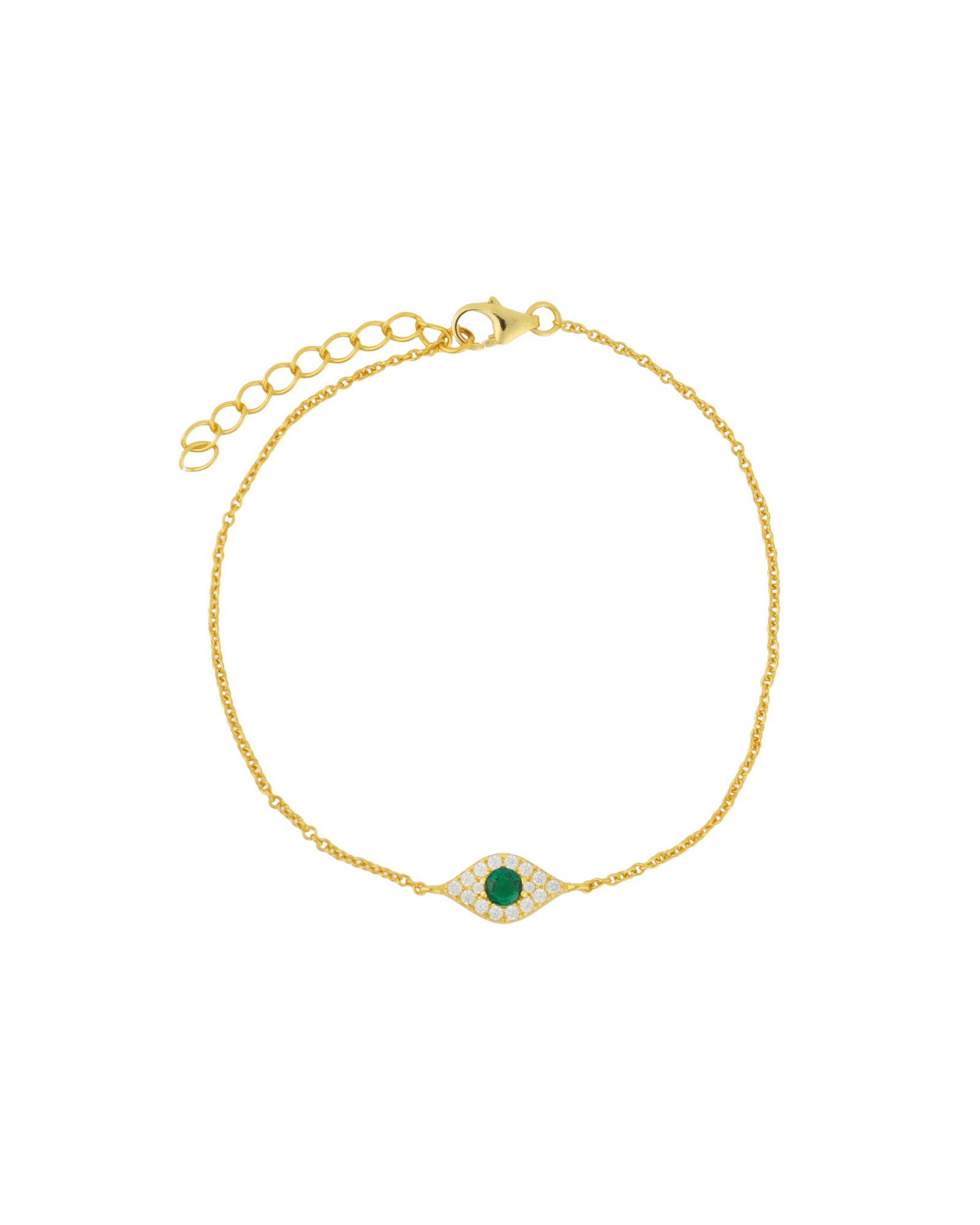 Quiet Icon-Evil Eye CZ Bracelet-Bracelets-14k Gold Vermeil, Cubic Zirconia-Blue Ruby Jewellery-Vancouver Canada