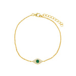Quiet Icon-Evil Eye CZ Bracelet-Bracelets-14k Gold Vermeil, Cubic Zirconia-Blue Ruby Jewellery-Vancouver Canada