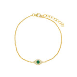 Quiet Icon-Evil Eye CZ Bracelet-Bracelets-14k Gold Vermeil, Cubic Zirconia-Blue Ruby Jewellery-Vancouver Canada