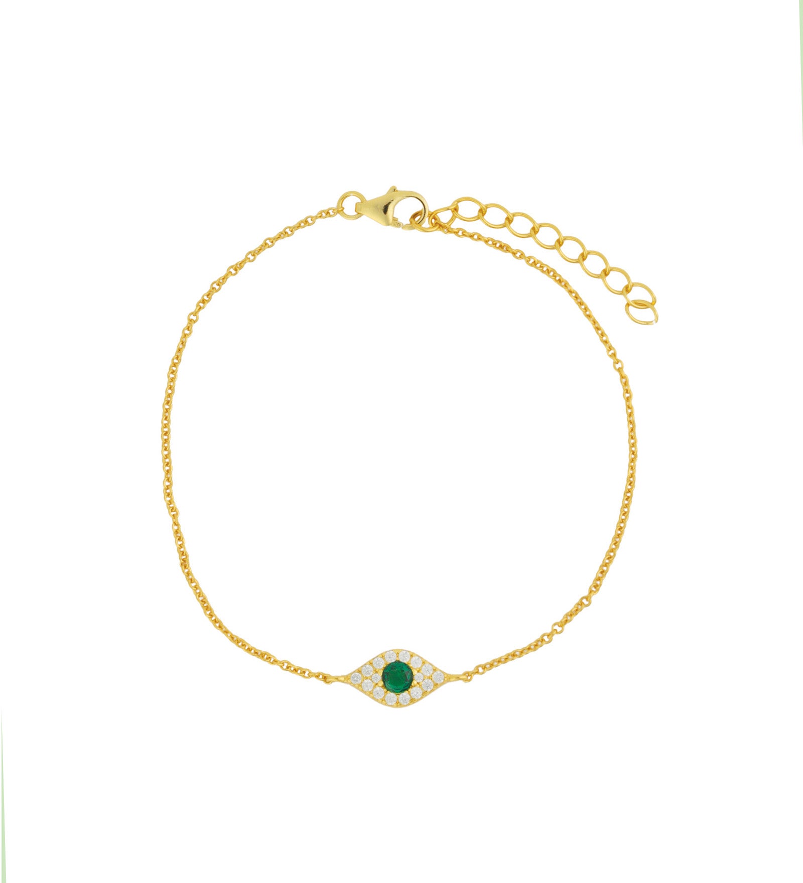 Quiet Icon-Evil Eye CZ Bracelet-Bracelets-14k Gold Vermeil, Cubic Zirconia-Blue Ruby Jewellery-Vancouver Canada